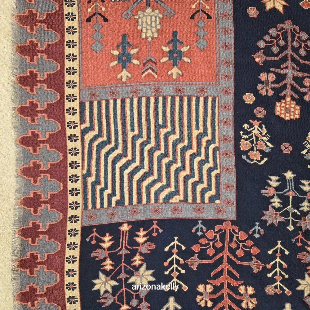 The Met Wool Soft Square Scarf Earth Tones Metropolitan Museum of Art - Picture 10 of 16